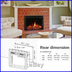 R. W. FLAME 36inch Recessed Electric Fireplace Insert, Remote Control, 750W-1500W