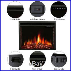R. W. FLAME 36inch Recessed Electric Fireplace Insert, Remote Control, 750W-1500W
