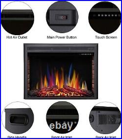 R. W. FLAME 39 inch Recessed Electric Fireplace Insert, Remote Control, 750W-1500W