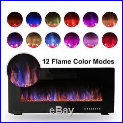 R. W. FLAME 42inch Recessed Electric Fireplace Heater, Remote Control, 750W-1500W