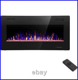 R. W. FLAME Electric Fireplace 36 inch Recessed and Wall Mounted, Fireplace