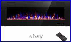 R. W. FLAME Electric Fireplace 36 inch Recessed and Wall Mounted, Thinnest