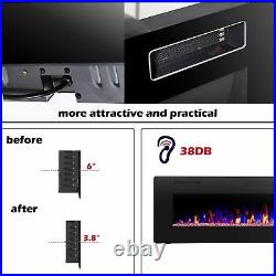 R. W. FLAME Electric Fireplace 36 inch Recessed and Wall Mounted, Thinnest