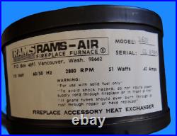 Rams Air Fireplace Heat Exchanger 1622 Dayton Centrifugal Fan Blower 8C039