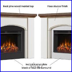 RealFlame Anika Infrared Fireplace White Stucco