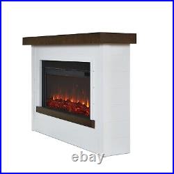 RealFlame Bernice Electric Fireplace X-wide 6 Color IR Firebox White