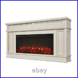 RealFlame Torrey Infrared Fireplace with Electric Extra Long Firebox White