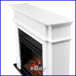 Real Flame 55 Harlan Grand Electric Fireplace, Large in White, 8060E-W New