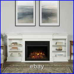Real Flame 7190E-W Ashton Grand Media Electric Fireplace in White