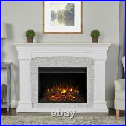 Real Flame 8290E-W Deland Grand Electric Fireplace in White