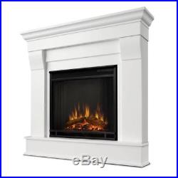 Real Flame Chateau 41-inch Corner Electric Fireplace in White, 5950E-W New