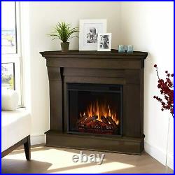 Real Flame Chateau Corner Electric Fireplace in White