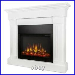 Real Flame Crawford Electric Slim Line Fireplace in White