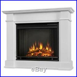 Real Flame Devin Indoor Electric Fireplace in White