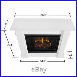 Real Flame Devin Indoor Electric Fireplace in White
