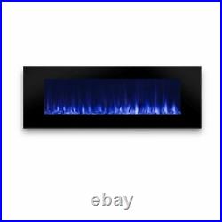 Real Flame DiNatale 50 Wall-Mounted Electric Fireplace in Black 120 Volt