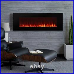 Real Flame DiNatale Wall Mounted Electric Fireplace in Black