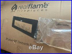 Real Flame Dinatale Wall Hung Electric Fireplace in Black, 50 RGB COLOR