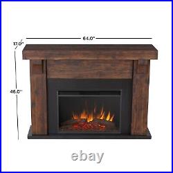 Real Flame Electric Fireplace Gunnison Grand Infrared X-Lg Firebox Chestnut