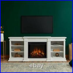Real Flame Fresno Electric Fireplace TV Stand in White