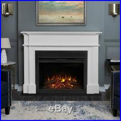 Real Flame Harlan Grand Electric Fireplace in White