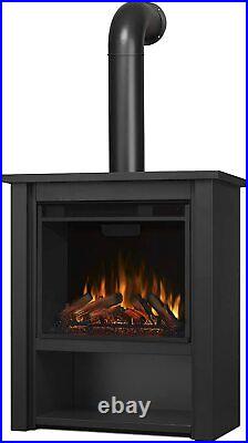 Real Flame Hollis Electric Fireplace in Black