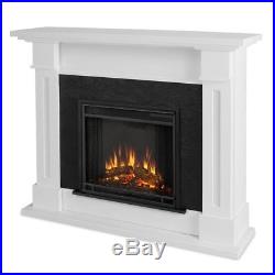 Real Flame Kipling 54 Freestanding Electric Fireplace in White, 6030E-W New