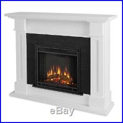 Real Flame Kipling White 53.5 in. L x 13.7 in. W x 41.5 in. H Electric Fireplace