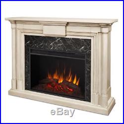 Real Flame Maxwell Grand 58 Ventless Electric Fireplace in Whitewash, 8030E-WW