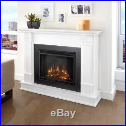 Real Flame Silverton 48-inch Electric Fireplace in White Finish, G8600E-W New