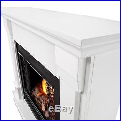 Real Flame Silverton White 48 in. L x 13 in. D x 41 in. H Ventless Gel Fireplace