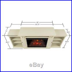 Real Flame Tracey Grand Entertainment Unit & Electric Fireplace Distressed White