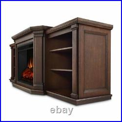 Real Flame Valmont Entertainment Electric Fireplace in Chestnut Oak