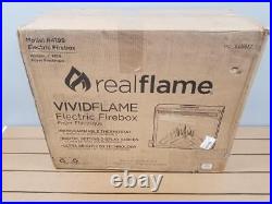 Real Flame Vivid Flame Electric Firebox, Black MODEL 4199