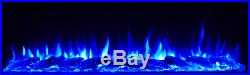 Recessed or Wall Mounted Electric Fireplace 36 With Changeable Flame Colors