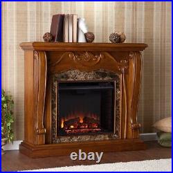 SEI Furniture Cardona Electric Fireplace in Walnut