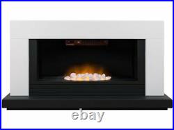 Senso Fireplaces DSV Fireplace Suite in White & Oak with Electric Fire, 48 Inch