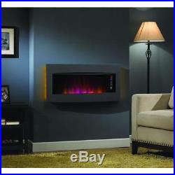 Serendipity 35 in. Wall-Mount/Tabletop Electric Fireplace in Black