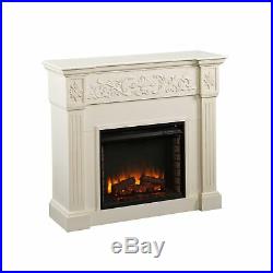 Southern Enterprises Calvert Ivory Traditional Thermostat Electric Fireplace New