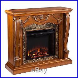 Southern Enterprises Cardona Electric Fireplace Walnut FE9664 New