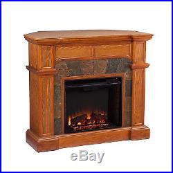 Southern Enterprises Cartwright Convertible Electric Fireplace Mission Oak New