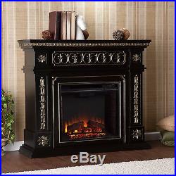 Southern Enterprises Donovan Electric Fireplace Black FE9661 Fireplace NEW