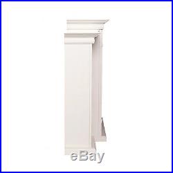Southern Enterprises Tennyson Electric Fireplace with Bookcases, In Ivory FE8544