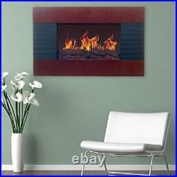 Stainless Steel Electric Fireplace with Wall Mount and Assorted Colors