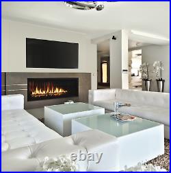 Superior DRL6542 Linear Direct Vent Gas Fireplace with Remote & Porcelain Interior