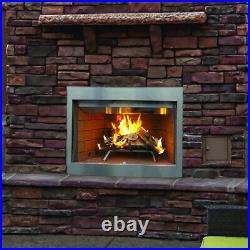 Superior WRE3042 Outdoor Wood Burning Fireplace White Stacked Brick WRE3042WS