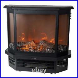 TRM 3 Sided Freestanding Electric Fireplace Stove Black MSRP $180.98