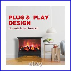 TURBRO Firelake 27-Inch Electric Fireplace Heater Freestanding Fireplace wi