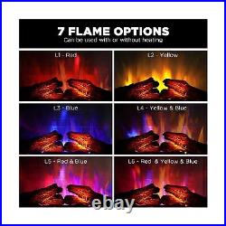 TURBRO Firelake 27-Inch Electric Fireplace Heater Freestanding Fireplace wi