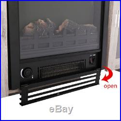 TV Stand Media Fireplace 43 Entertainment Storage Wood Console Electric Heater